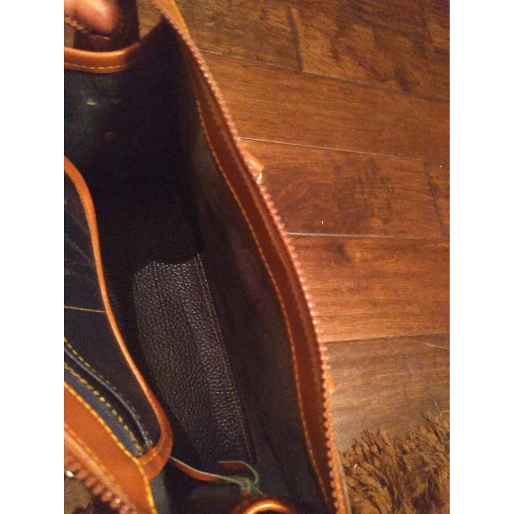 Dooney‎ & Bourke Satchel Handbag Top Handle Leather Trim Vintage Purse